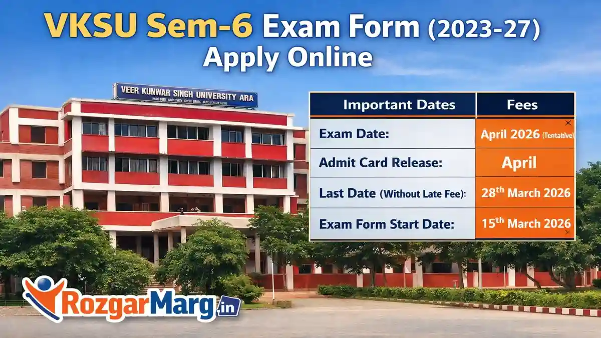 VKSU UG Semester 6 Exam Form 2023-27
