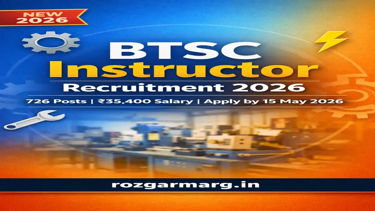 BTSC Instructor Recruitment 2026 - Bihar 726 Posts Apply Online, Salary 35400